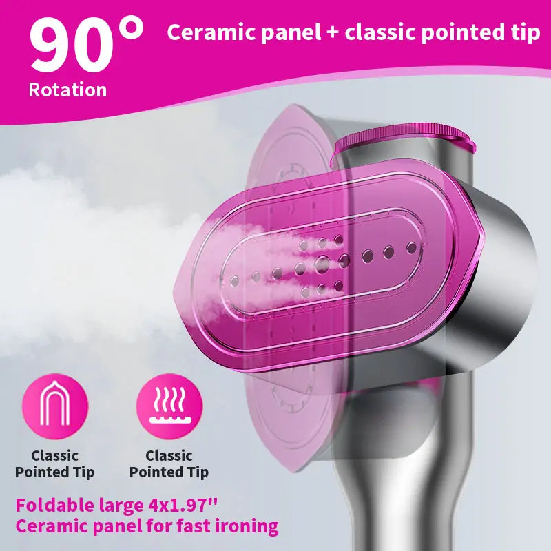 Dr.Flash Handheld Garment Steamer for Clothing, Portable Iron Steamer Combo Travel Steam Generators, 7 Modes with LED Display, Fast Heating, 90° Swivel Handle, 1-Button Start, Travel Stuff, New Year Gift